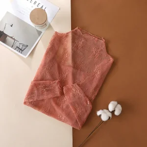 New Women Floral Lace Shirt